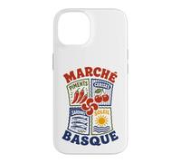 Pays Basque Marché Gastronomie Symboles Basques Lauburu Coque pour iPhone 14