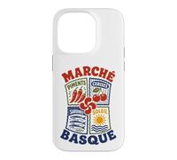 Pays Basque Marché Gastronomie Symboles Basques Lauburu Coque pour iPhone 14 Pro