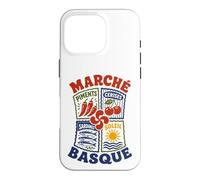 Pays Basque Marché Gastronomie Symboles Basques Lauburu Coque pour iPhone 16 Pro
