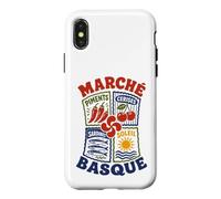 Pays Basque Marché Gastronomie Symboles Basques Lauburu Coque pour iPhone X/XS
