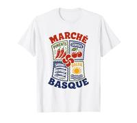 Pays Basque Marché Gastronomie Symboles Basques Lauburu T-Shirt