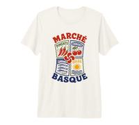 Pays Basque Marché Gastronomie Symboles Basques Lauburu T-Shirt Haut de Gamme