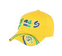 PAYS Casquette Bresil Foot Jaune Verte et Bleu - Mixte
