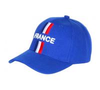 PAYS Casquette France Bleue Drapeau Bleu Blanc Rouge Look Classe - Taille Unique - Bleu