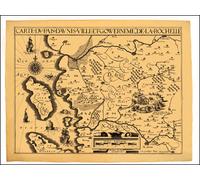 Pays d'aunis et de la rochelle en 1621 - 58,5 cm x 42 cm - Collectif - Antica - broché - Atlas / carte