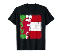 Pays de Galles Pérou Demi Drapeau du Pérou Patrimoine Péruvien T-Shirt