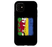 Pays de Galles Ukraine Demi-Drapeau Patrimoine ukrainien Gallois Coque pour iPhone 11