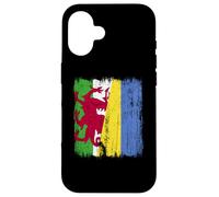 Pays de Galles Ukraine Demi-Drapeau Patrimoine ukrainien Gallois Coque pour iPhone 16