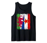 Pays de Galles Yougoslavie Demi-Drapeau Patrimoine Gallois yougoslave Débardeur