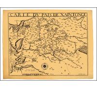Pays de saintonge en 1592 58,5 cm x 42 cm - Collectif - Antica - broché - Atlas / carte