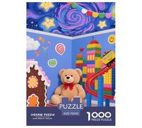 Pays des Contes de fées Puzzle 1000 Pièces Cute Bear - Puzzle Relaxant & Éducatif, Parfait pour Soirées en Famille, Poster Et Boîte Inclus, 70x50cm/1000pcs