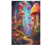 Pays des Merveilles 1000 Pièces Puzzle en Bois pour Adultes Enfants, Puzzles Impossible, Jeu D'adresse pour Toute La Famille, 78×53cm