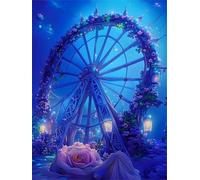 Pays des Merveilles des Roses Puzzle 120 Pièces pour Adultes, Puzzle Impossible, Puzzles Classique pour Adulte, Puzzles Coloré Jeu de Famille et Team Building