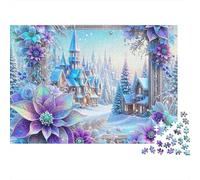 Pays des Merveilles hivernaux 1000 Pièces Puzzle pour Adultes Carton sans Odeur Anti-Stress pour S'amuser pour Adolescents 14+ Édition Limitée 52x38cm/1000pcs