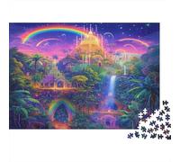 Pays des Merveilles Puzzle 1000 Pièces en Carton Recyclé, Puzzles pour Adultes rééduchation Cognitive pour Une Activité Cocooning, Cadeau Fête des Mères/Pères 70x50cm/1000pcs