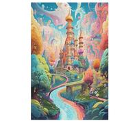 Pays des Merveilles Puzzle en Bois 1000 Pièces pour Adultes Et Enfants, Puzzles Impossible, Jeu De Patience Coloré, À Partir De 12 Ans 78×53cm