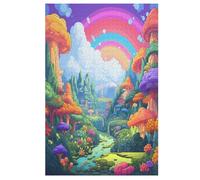 Pays des Merveilles Puzzle Enfants 1000pcs, Puzzles en Bois- Kit Bricolage Relax Jeux pour Adolescents Et Adultes Cadeaux （78×53cm）