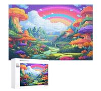 Pays des Merveilles Puzzles Adulte - Puzzle en Bois 1000 Pièces - Challenge - Adultes Et Enfants Dès 12 Ans （75×50cm）