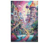 Pays des Merveilles Puzzles Adultes 1000 Pièces Puzzle Adulte Jeu ÉduChatif Challenge Toy en Bois pour Enfants 78×53cm
