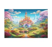 Pays des Merveilles Puzzles en Bois 1000 Pièces pour Adultes, Matériaux Recyclables De Qualité Supérieure Et Puzzle d'impression Haute Définition, Jeu en Famille,Cadeaux Amis. (75×50cm)