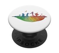 Pays des merveilles sur une feuille - Alice au pays des merveilles PopSockets PopGrip Interchangeable