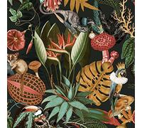 Pays des Merveilles Tropical Papier Peint Noir Holden 91193