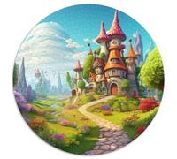 Pays des merveillesJigsaw Puzzle 1000 Piece for Adults Round Fantasy châteauCreative Challenge Family Decorations1000pcs (67.5x67.5cm)
