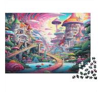 Pays Merveilles Puzzle 1000 Pièces en Carton Épais Et Robuste, Jeu De Puzzle Classique Maintenir De La Mémoire pour Une Soirée Entre Amis, Ambiance Cocooning Hiver 70x50cm/1000pcs