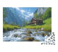 Pays Montagne Casse-tête 1000 Pièces sans Poussière, Grand Puzzle Jeu De Patience pour Un Passe-Temps pour Adulte, Étoile du Cadeau De Noël 70x50cm/1000pcs