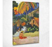 Paysage A Tahiti (Mahana Maà) Gauguin Paul Tableau imprimé sur toile pgg49, 50x30 cm
