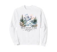Paysage Aquarelle Magique du lac de Montagne Sweatshirt