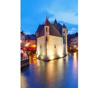 Paysage Architectural D'Annecy, France 5D Bricolage Broderie Mosaïque Plein Forage Cristal Broderie Plein Cercle Diamant Diamant Peinture Point De Croix Décoration Ensemble Maison Chambre Décoration