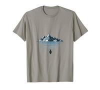 Paysage Arctique Iceberg Montagne Reflet Pingouin T-Shirt
