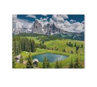 Paysage Autour de la Seiser ALM, Dolomites, Tyrol du Sud，Puzzle 1000 Pièces, Grand Puzzle en Papier pour Adultes, Jouets Éducatifs Interaction Parent-Enfant Puzzle（38x26cm）-G92