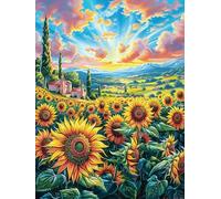 Paysage Champ de tournesols 300 Pièces Puzzle Collectionneur en Carton Rigide sans Déformation Animaux Sauvages avec Fleurs Très Difficile Motif Complexe Décoration Murale Qualité Premium 300 PCS