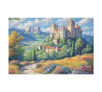 Paysage château européen 1000 Pieces Casse-tête Amateur d'art en Carton Haute Qualité Difficile Niveau Expert Décoration Murale Cadeau Fête des Mères Haute Qualité 1000 PCS/75x50cm