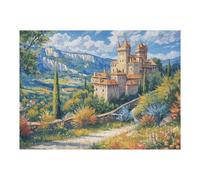Paysage château européen 500 Pièces Puzzle pour Ado en Carton Anti Déchirure Animal Animal de Compagnie Poupée Facile Débutant Jeu De Société Soirée Entre Amis Cadeau Anniversaire Petit Prix 500 PCS