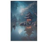 Paysage Chinois Puzzles De 1000 Pièces, Puzzle pour Adultes en Bois, Jeu D'adresse Toute La Famille, （78×53cm）