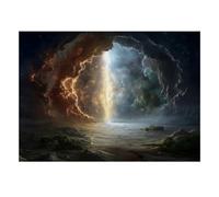 Paysage Ciel Nuages 1000pcs Mini Puzzle pour Famille Difficile | 70x50cm Carton Décor Salon Structure Durable Cadeau Anniversaire Soulagement Anxiété