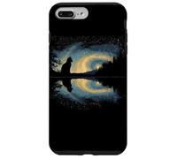 Paysage Cosmique Serein, Silhouette de Chat, Ciel et Nuit, Amoureux des Animaux Coque pour iPhone 7 Plus/8 Plus