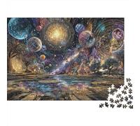 Paysage Cosmos féerique_1 Casse-tête 1000 Pièces avec Découpe De Précision,Jeu De Puzzle Premium Puzzle De Développement Cognitif pour Une Activité Intergénérationnelle,Passion Nature Et Faune 70x5