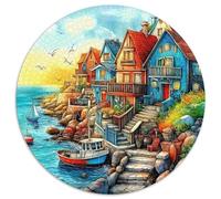 Paysage côtier 1000 Pièces Puzzle pour Adultes Jeux De Défi Familial Divertissement Apaisant Cultiver l'esprit D'équipe pour Décorations Familiales 1000pcs (67.5x67.5cm)