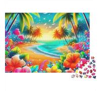 Paysage côtier Puzzle 1000 Pièces - Challenge Zen, Carte Géographique À Assembler, Poster Inclus, Cadeau Éducatif, 52x38cm/1000pcs