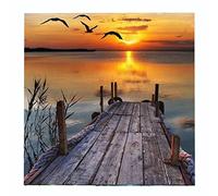 paysage coucher de soleil canevas kit complet point de croixe kit complet Kit de broderie Adulte Debutant loisirs créatifs