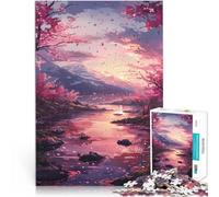 Paysage d'anime Puzzles pour Adolescents 1000 pièces Difficile à réaliser mais Amusant et Humoristique Cadeau Amusant 52x38cm