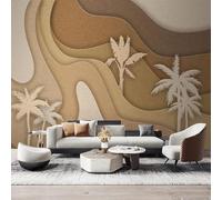 Paysage D'Arbres Abstraits 416(W) X254(H) Cm Papier Peint Mural 3D, Peel And Stick Palace Wall Mural Posters, Décoration Imperméable Durable Et Respectueuse De Pour Chambre À Cou-1067157