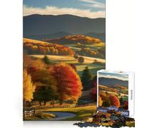 Paysage d'automne avec Route sinueuse Puzzle de 1000 pièces pour Adolescents Développement cérébral Évasion et Bien-être Assemblage Facile Surprise Festive (38x26cm)
