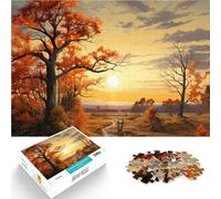 Paysage d'automne Puzzle 1000 pièces pour Adolescents Jouets de Jeu pour Cadeau Familial Décoration d'intérieur 38x26cm