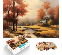 Paysage d'automne Puzzle 1000 pièces pour Adolescents pour Le Jeu éducatif Challenge Toy Cadeaux d'anniversaire 38x26cm