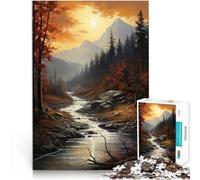 Paysage d'automne Puzzle 1000 pièces pour Adultes Aidez Le Cerveau à exercer des Jouets addictifs pour cultiver la Patience Jeu de défi Unique 38x26cm